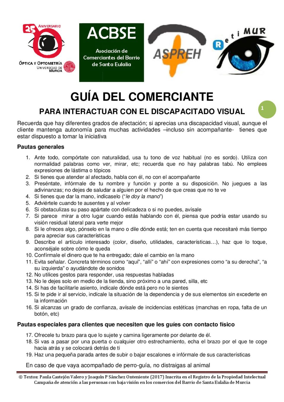 Cómo interactuar con un paciente con Baja Visión